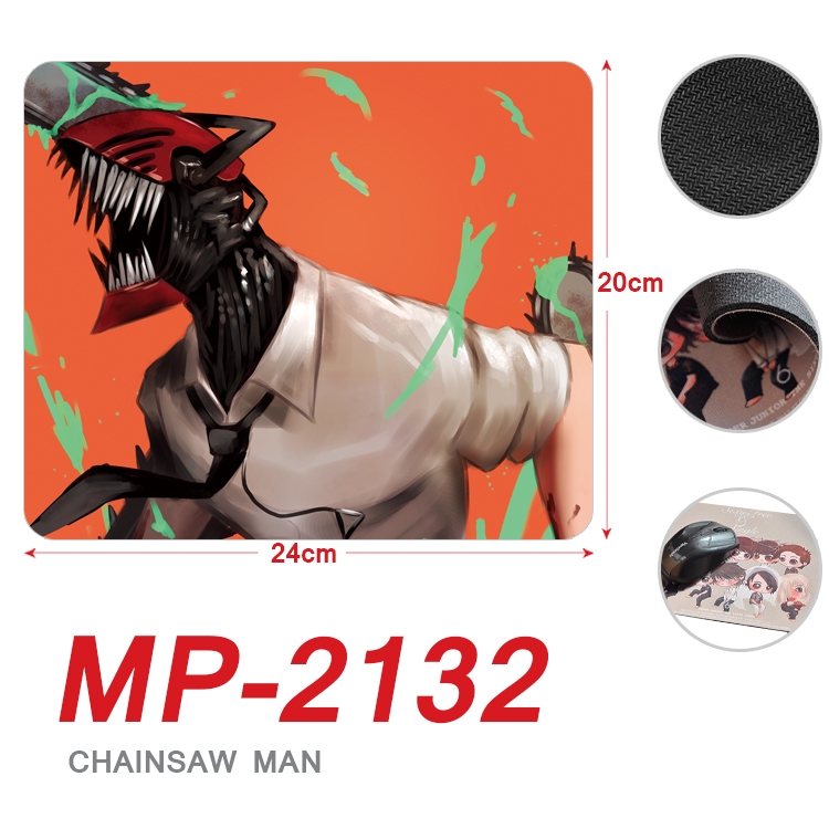 Chainsaw Man Anime Full Color Printing Mouse Pad Unlocked 20X24cm price for 5 pcs  MP-2132