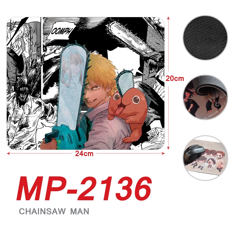 Chainsaw Man Anime Full Color Printing Mouse Pad Unlocked 20X24cm price for 5 pcs  MP-2136