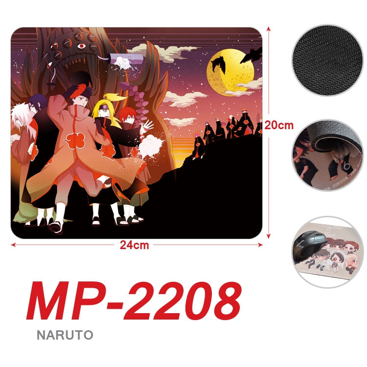 Naruto Anime Full Color Printing Mouse Pad Unlocked 20X24cm price for 5 pcs  MP-2208