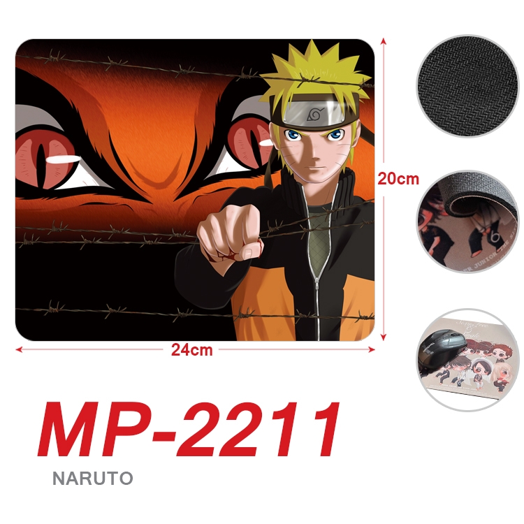 Naruto Anime Full Color Printing Mouse Pad Unlocked 20X24cm price for 5 pcs  MP-2211