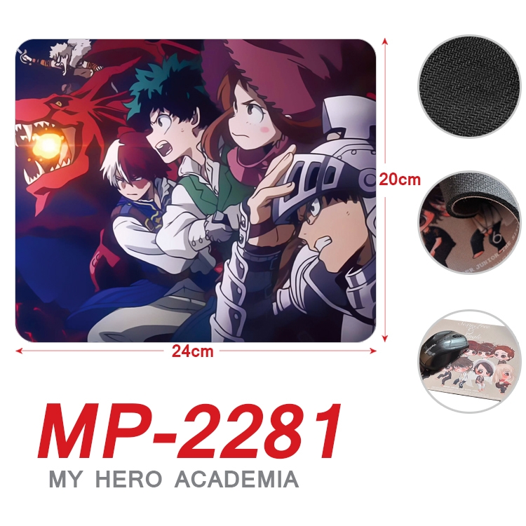 My Hero Academia Anime Full Color Printing Mouse Pad Unlocked 20X24cm price for 5 pcs MP-2281