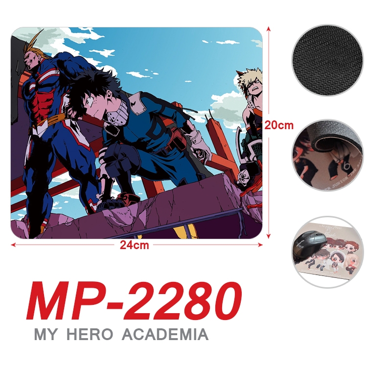 My Hero Academia Anime Full Color Printing Mouse Pad Unlocked 20X24cm price for 5 pcs  MP-2280