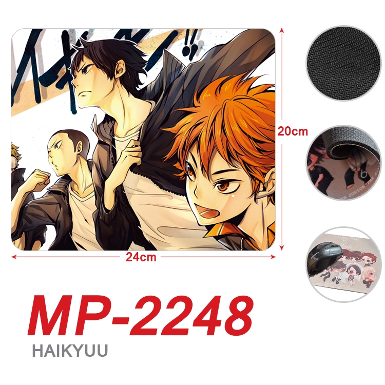 Haikyuu  Anime Full Color Printing Mouse Pad Unlocked 20X24cm price for 5 pcs  MP-2248