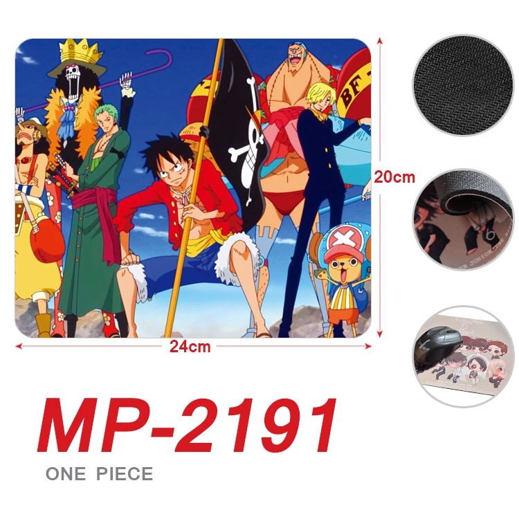 One Piece  Anime Full Color Printing Mouse Pad Unlocked 20X24cm price for 5 pcs  MP-2191