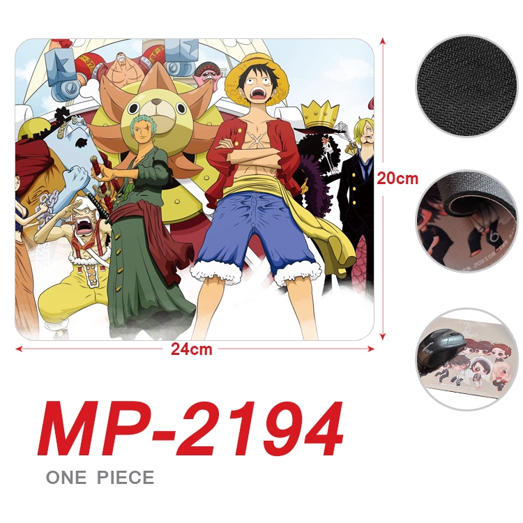 One Piece  Anime Full Color Printing Mouse Pad Unlocked 20X24cm price for 5 pcs  MP-2194