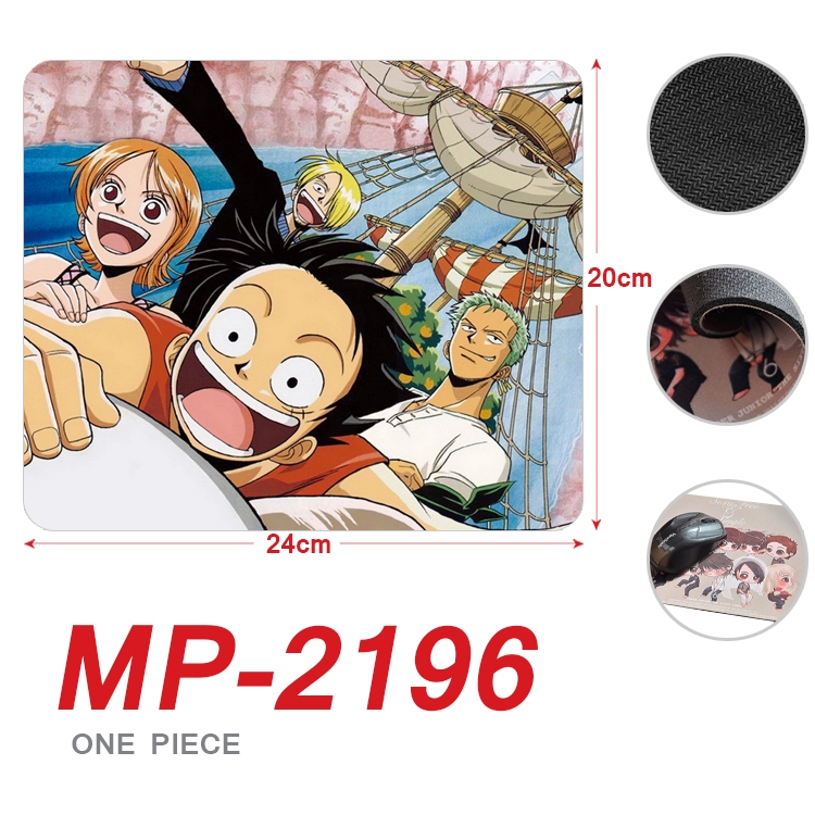 One Piece  Anime Full Color Printing Mouse Pad Unlocked 20X24cm price for 5 pcs  MP-2196