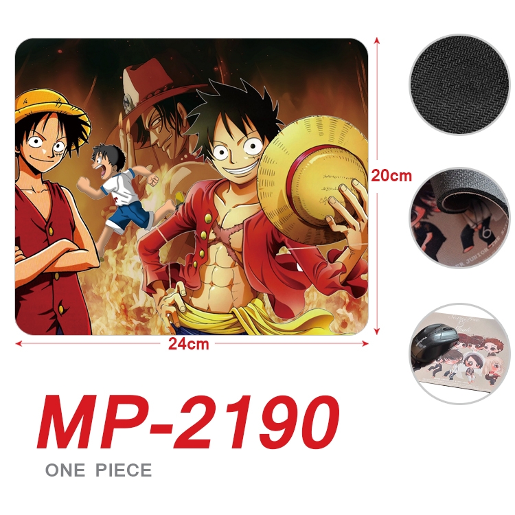One Piece  Anime Full Color Printing Mouse Pad Unlocked 20X24cm price for 5 pcs  MP-2190