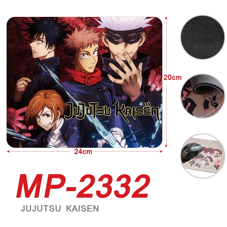 Jujutsu Kaisen  Anime Full Color Printing Mouse Pad Unlocked 20X24cm price for 5 pcs MP-2332