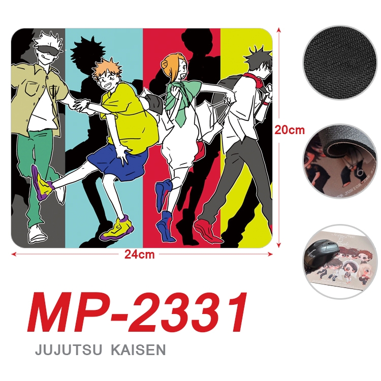 Jujutsu Kaisen  Anime Full Color Printing Mouse Pad Unlocked 20X24cm price for 5 pcs  MP-2331