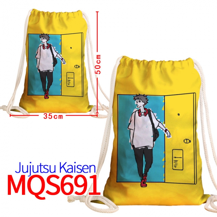 Jujutsu Kaisen Canvas Drawstring Drawstring Backpack 50x35cm  MQS691