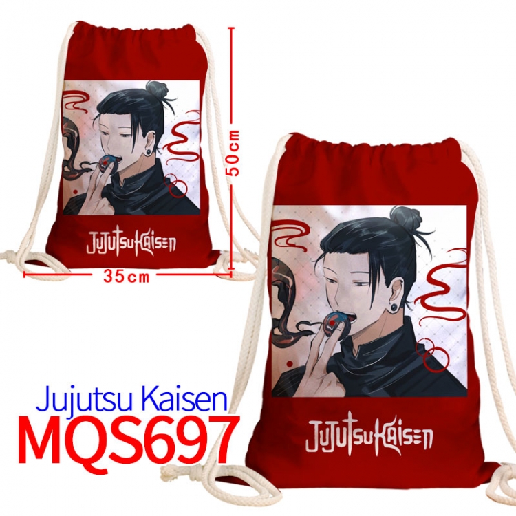 Jujutsu Kaisen Canvas Drawstring Drawstring Backpack 50x35cm MQS697