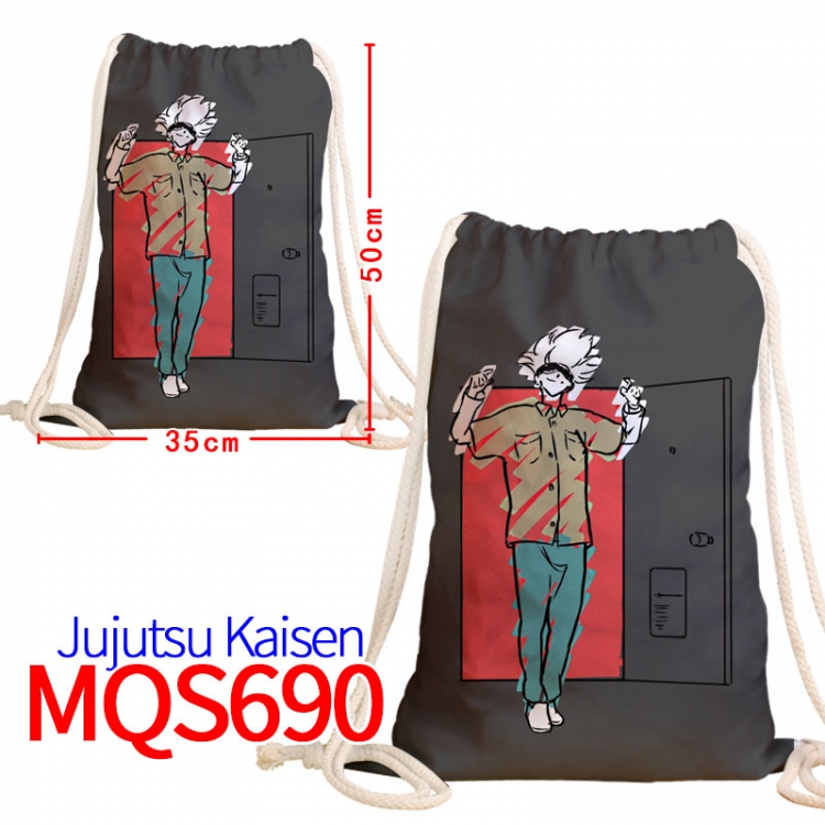 Jujutsu Kaisen Canvas Drawstring Drawstring Backpack 50x35cm MQS690