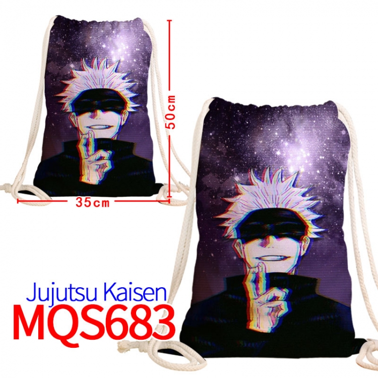 Jujutsu Kaisen Canvas Drawstring Drawstring Backpack 50x35cm MQS683