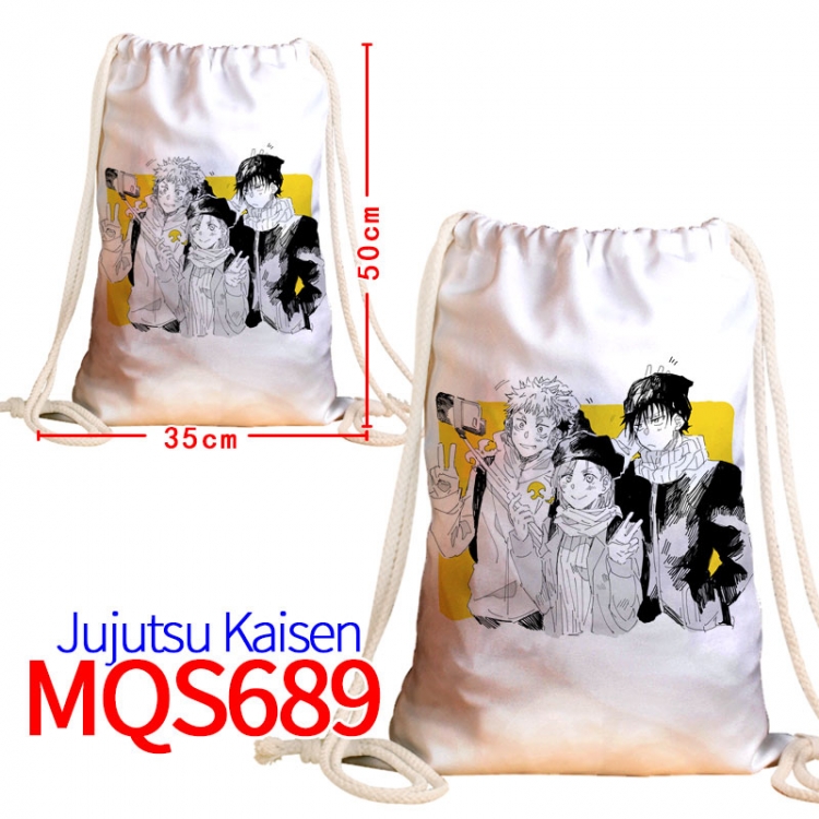 Jujutsu Kaisen Canvas Drawstring Drawstring Backpack 50x35cm MQS689