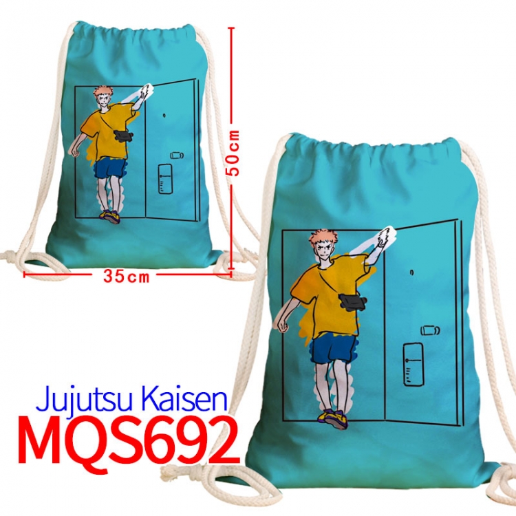 Jujutsu Kaisen Canvas Drawstring Drawstring Backpack 50x35cm  MQS692