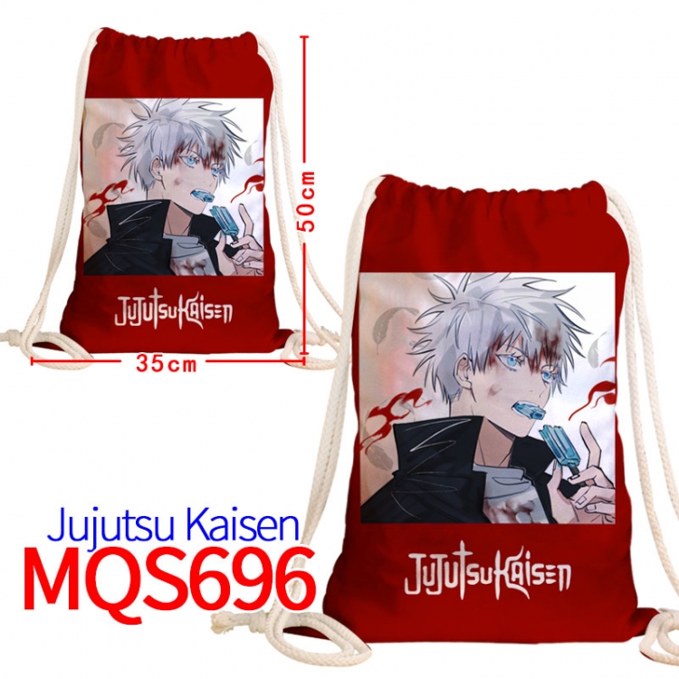 Jujutsu Kaisen Canvas Drawstring Drawstring Backpack 50x35cm MQS696