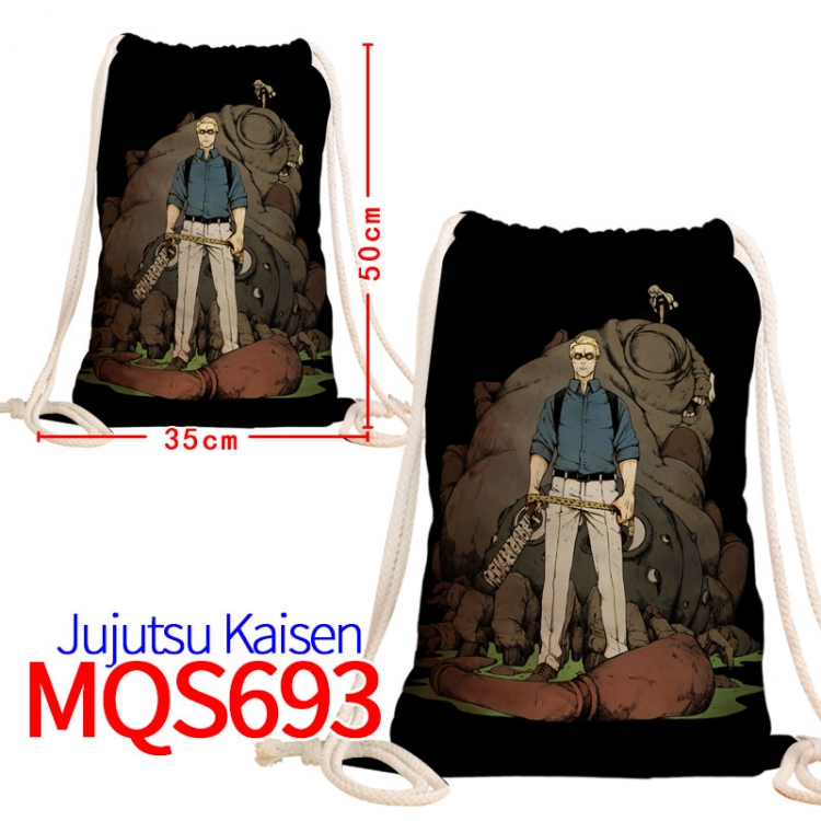 Jujutsu Kaisen Canvas Drawstring Drawstring Backpack 50x35cm   MQS693