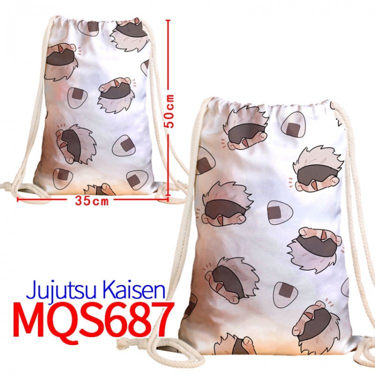 Jujutsu Kaisen Canvas Drawstring Drawstring Backpack 50x35cm MQS687