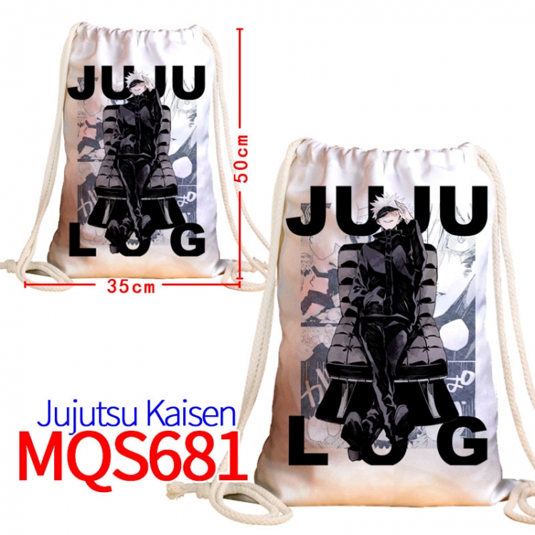 Jujutsu Kaisen Canvas Drawstring Drawstring Backpack 50x35cm  MQS681