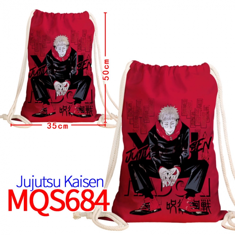 Jujutsu Kaisen Canvas Drawstring Drawstring Backpack 50x35cm MQS684