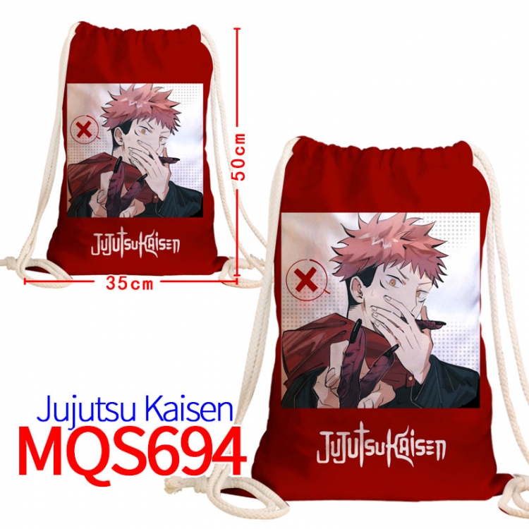 Jujutsu Kaisen Canvas Drawstring Drawstring Backpack 50x35cm