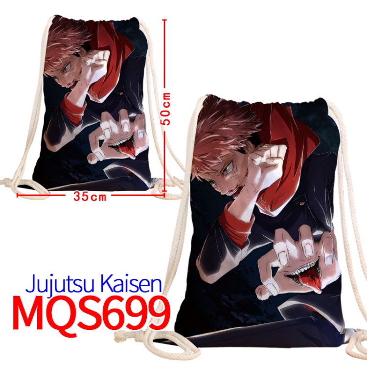 Jujutsu Kaisen Canvas Drawstring Drawstring Backpack 50x35cm  MQS699