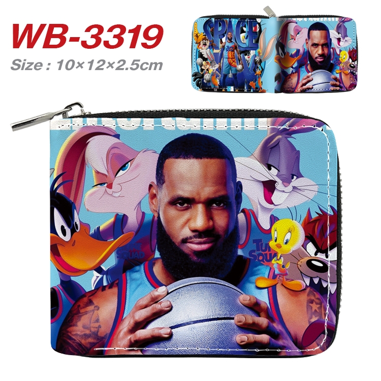 Air slam dunk Anime Full Color Short All Inclusive Zipper Wallet 10x12x2.5cm  WB-3319A