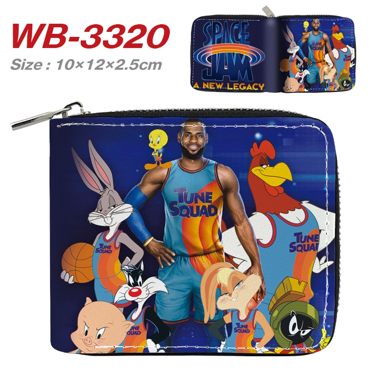 Air slam dunk Anime Full Color Short All Inclusive Zipper Wallet 10x12x2.5cm WB-3320A