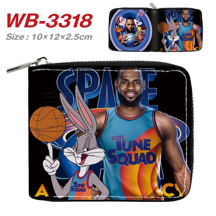 Air slam dunk Anime Full Color Short All Inclusive Zipper Wallet 10x12x2.5cm WB-3318A