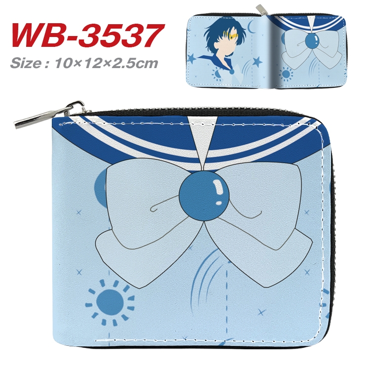 sailormoon Anime Full Color Short All Inclusive Zipper Wallet 10x12x2.5cm  WB-3537A