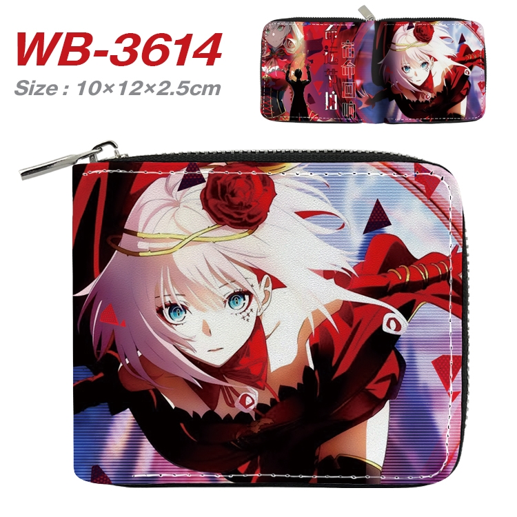 fate echoes Anime Full Color Short All Inclusive Zipper Wallet 10x12x2.5cm  WB-3614A