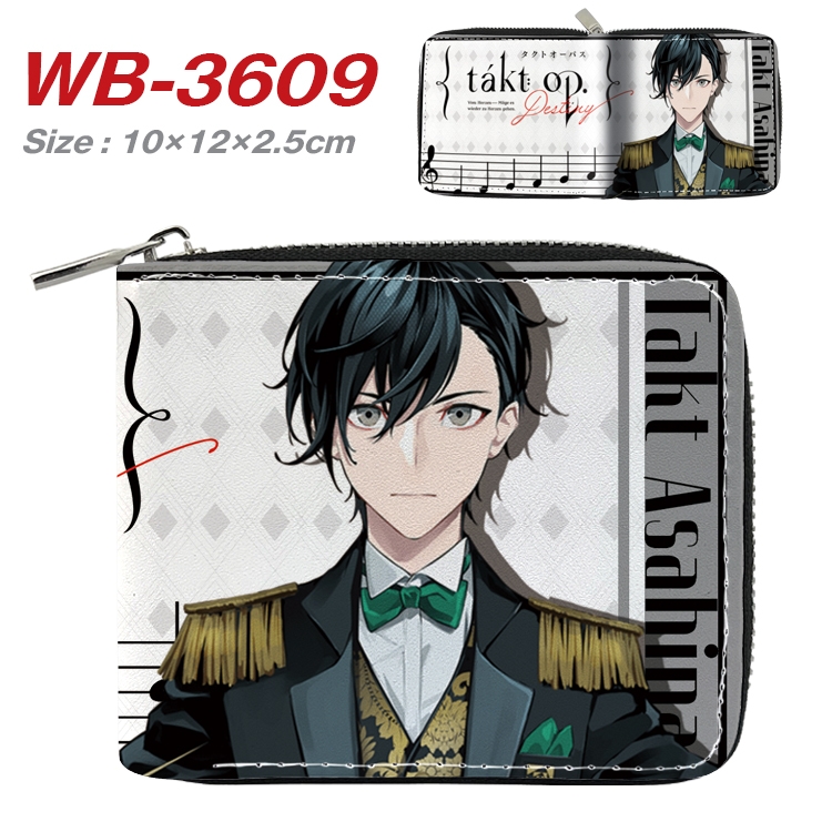 fate echoes Anime Full Color Short All Inclusive Zipper Wallet 10x12x2.5cm WB-3609A