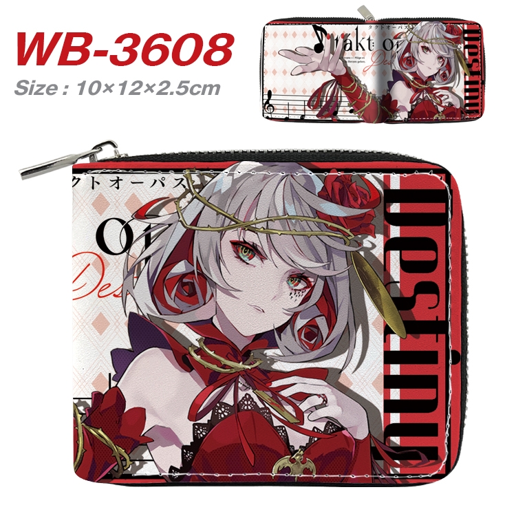 fate echoes Anime Full Color Short All Inclusive Zipper Wallet 10x12x2.5cm WB-3608A