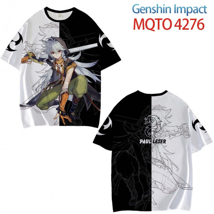 Genshin Impact Full color printed short sleeve T-shirt from XXS to 4XL MQTO-4276