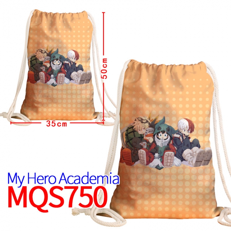 My Hero Academia  Canvas Drawstring Drawstring Backpack 50x35cm MQS-750