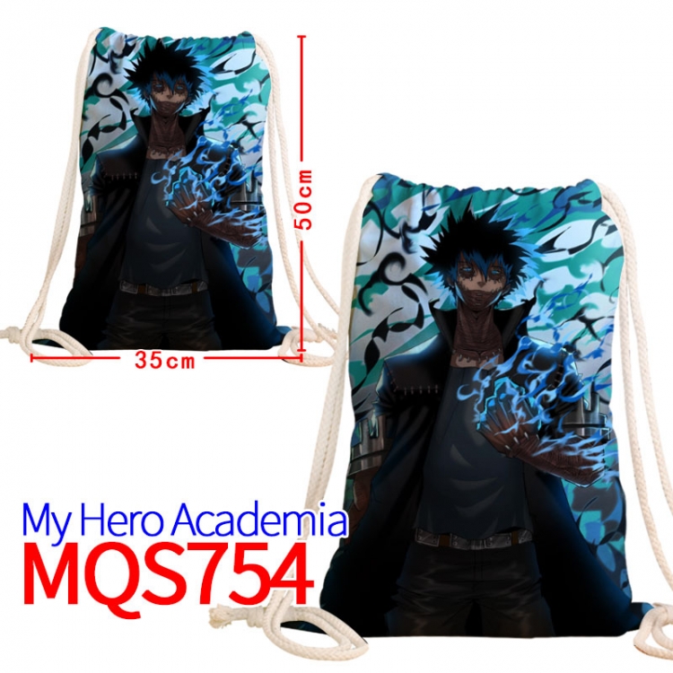 My Hero Academia  Canvas Drawstring Drawstring Backpack 50x35cm MQS-754