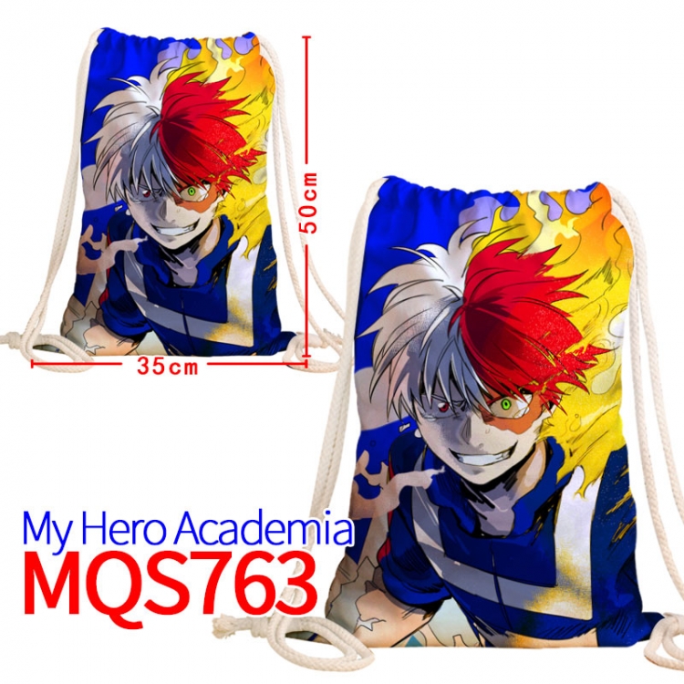 My Hero Academia  Canvas Drawstring Drawstring Backpack 50x35cm MQS-763