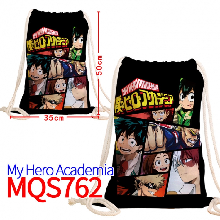 My Hero Academia  Canvas Drawstring Drawstring Backpack 50x35cm MQS-762