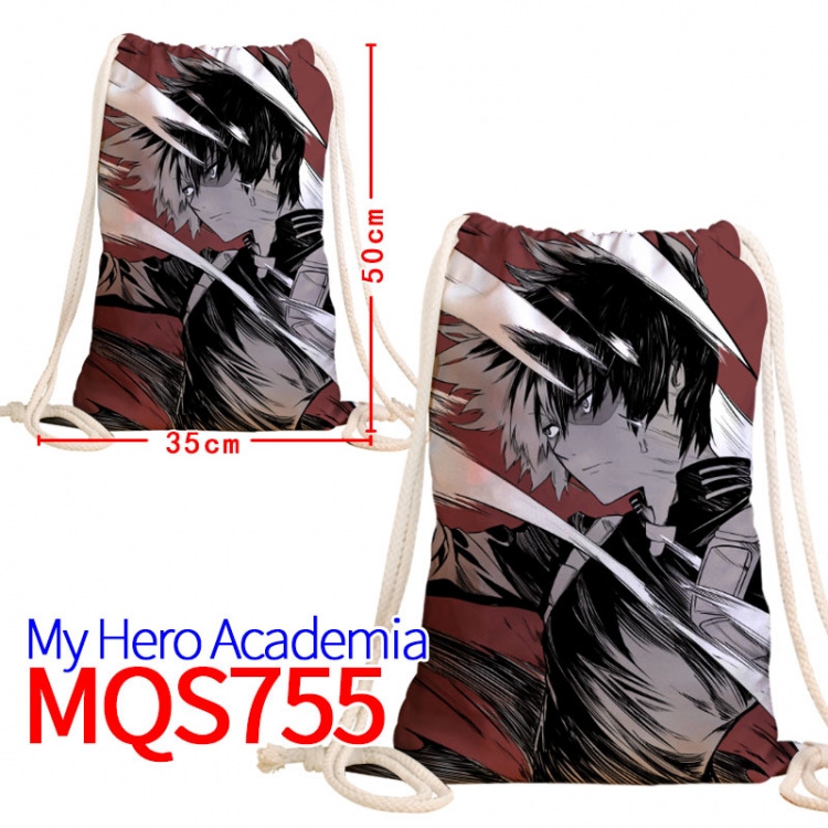 My Hero Academia  Canvas Drawstring Drawstring Backpack 50x35cm MQS-755