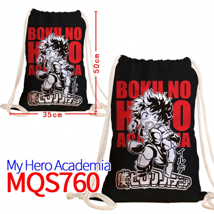 My Hero Academia  Canvas Drawstring Drawstring Backpack 50x35cm MQS-760