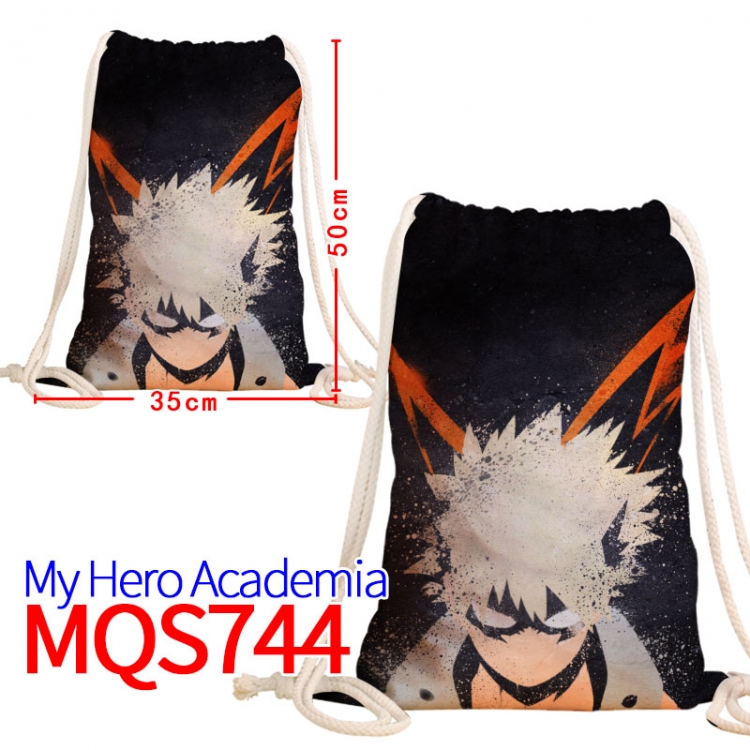 My Hero Academia  Canvas Drawstring Drawstring Backpack 50x35cm MQS-744