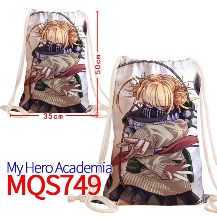 My Hero Academia  Canvas Drawstring Drawstring Backpack 50x35cm MQS-749