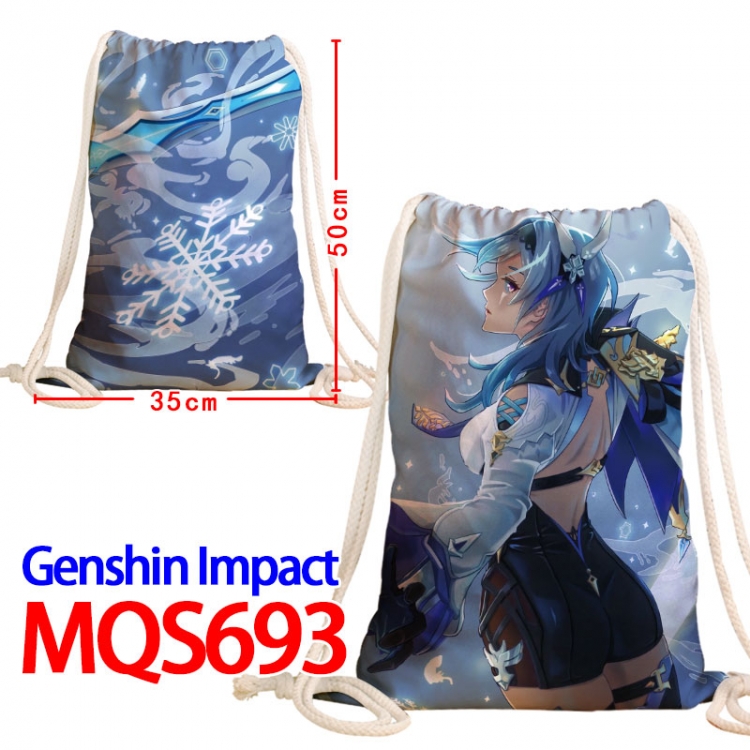 Genshin Impact Canvas Drawstring Drawstring Backpack 50x35cm MQS-693