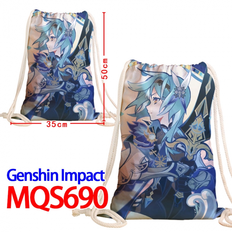 Genshin Impact Canvas Drawstring Drawstring Backpack 50x35cm MQS-690