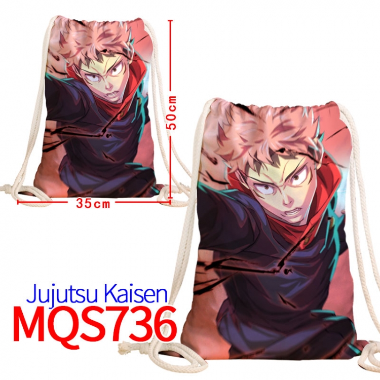 Jujutsu Kaisen Canvas Drawstring Drawstring Backpack 50x35cm MQS-736