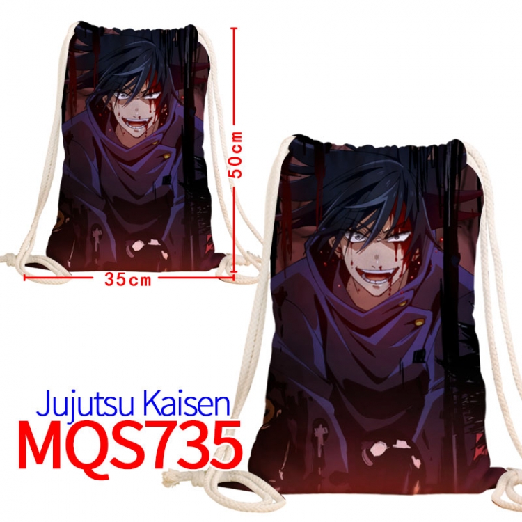 Jujutsu Kaisen Canvas Drawstring Drawstring Backpack 50x35cm MQS-735