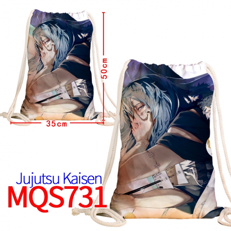 Jujutsu Kaisen Canvas Drawstring Drawstring Backpack 50x35cm MQS-731