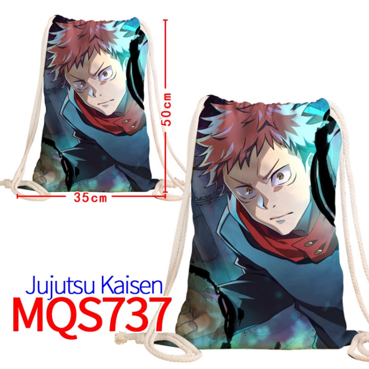 Jujutsu Kaisen Canvas Drawstring Drawstring Backpack 50x35cm MQS-737