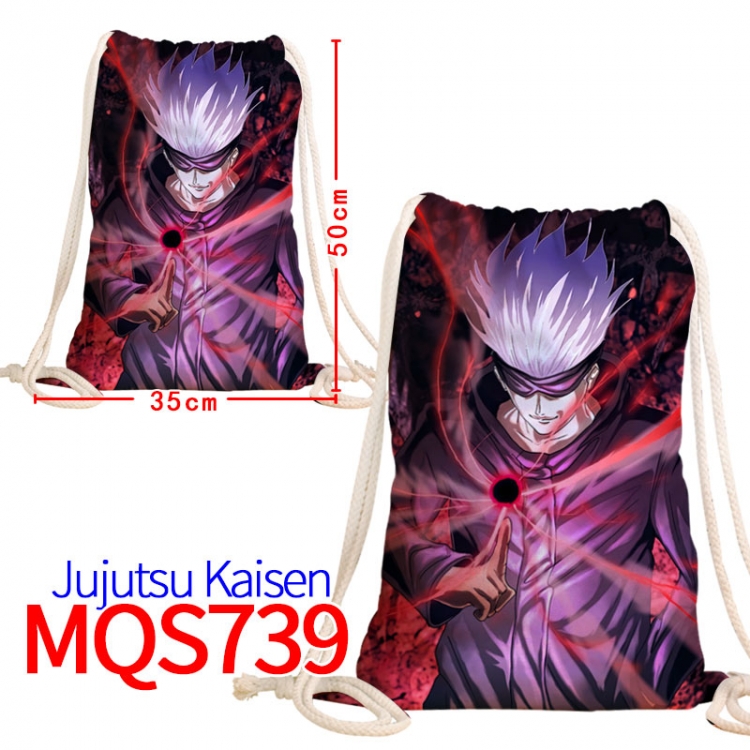 Jujutsu Kaisen Canvas Drawstring Drawstring Backpack 50x35cm MQS-739