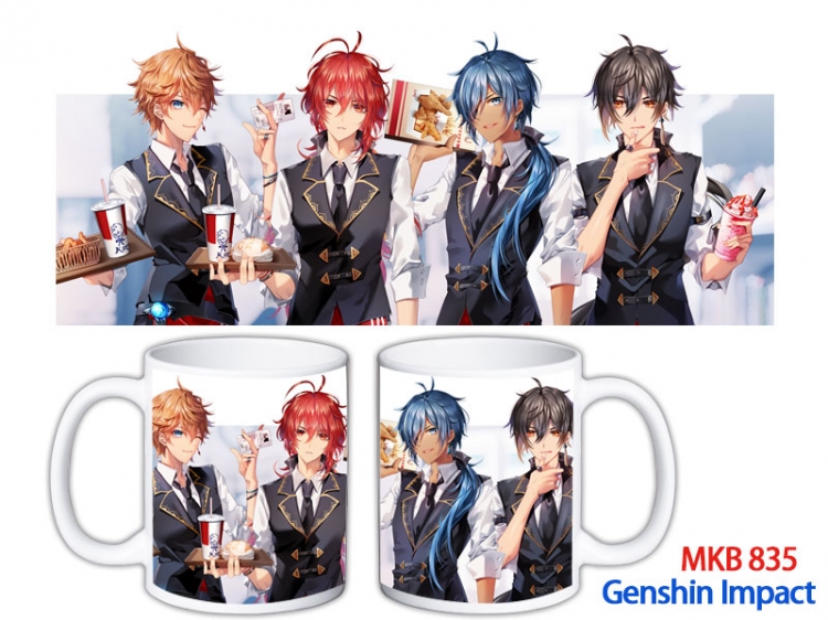 Genshin Impact Anime color printing ceramic mug cup price for 5 pcs MKB-835